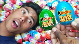 New 500 Glitter Kinder Surprise Satisfying videoToy opening A Lot of kinder Joy Chocolate ASMR