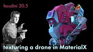 Houdini 20.5 - Texturing a Drone in MaterialX