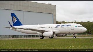 Взлет самолета Air Astana в аэропорту Алматы