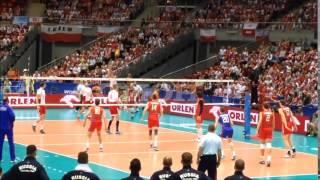 Butko set too low for Abrosimov POL higher pass to libero Kurek out 28 05 2015 World League Pool B R