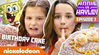Annie & Hayley LeBlanc Make SpongeBob's Birthday Cake?!  Annie vs. Hayley: Ep 1 | Nick