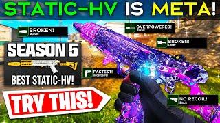 NEW Static HV smg is META in WARZONE | BEST STATIC HV CLASS SETUP (Season 5 WZ META)