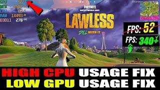 How To FIX Low GPU Usage and High CPU Usage in Fortnite Chapter 6 Season 2 (More FPS & Fix Freezing)