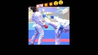 Amazing Female kumite karate combat || Girls Fight #shorts #karate #wkf #female #kumite #martialarts