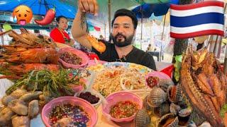 สวรรค์ของอาหารริมทะเลบางแสน| กินอาหารทะเลรสเผ็ดที่สุด️| อาหารริมทางไทย|New Vlog|Akash Officials