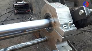 repair of hole for bucket by line boring machine