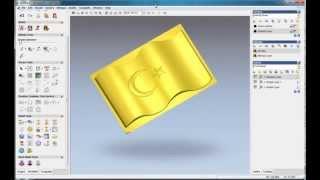 How to do a flag relief in ArtCAM, ArtCAM relief tutorial