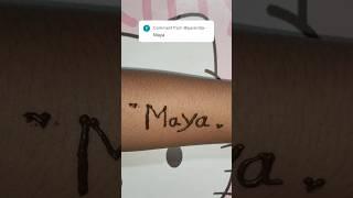 Maya name ki tattoo design ️ please like comments and subscribe #shorts #subscribe #tattoo #art