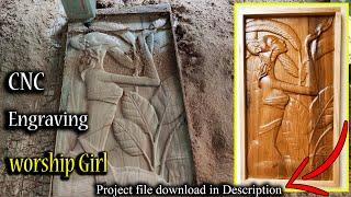 Engraving Worship Girl CNC // Woodworking Project