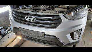 Как снять передний бампер Хёндай Крета Hyundai Creta Body Repear Paint