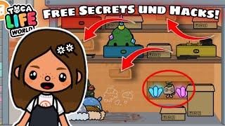 FREE SECRETS UND HACKS IN TOCA LIFE WORLD DEUTSCH  | KANN JEDER AUSPROBIEREN! |TOCA BOCA SECRETS