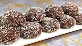 Recipe for coconut cookies with cocoa. COOKIES RECIPE in 5 minutes! Everyone will love this recipe!