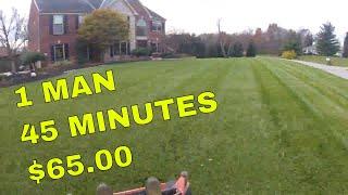 Mow, Trim, & Blow this BEAUTIFUL LAWN w/me  POV  GoPro  Lawn Striping