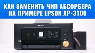 Как заменить чип памперса на примере Epson XP-3100 | Видеоинструкция