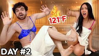 Trapped In a SAUNA With a Girl for 24 Hours