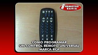 CÓMO PROGRAMAR CONFIGURAR UN CONTROL REMOTO UNIVERSAL RCA RCU404 MITZU RADOX 846  REMOTOS BAHIA