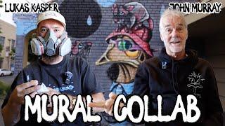 2 ARTISTS VS 1 WALL - Outback Artist John Murray & Street Artist Lukas Kasper Collaborate Together!