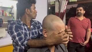 COSMIC STREET INDIAN BARBER HEAD MASSAGE | STREET MAN RELAXING MASSAGE | ASMR