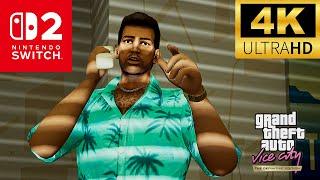 Grand Theft Auto Vice City Definitive Edition - Nintendo Switch 2 4K Performance Test Gameplay
