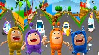 Oddbods Turbo Run Challenge Bubblus vs Jeff vs Slick vs Pogo | Nubi Play