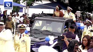 Navy Holds Pull Out Parade For Former CNS Gambo