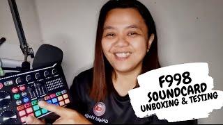 F998 SOUNDCARD UNBOXING & TESTING | New Version of Live Soundcard