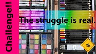 Professional Artist Creates with a Cheap Art Supply Kit | This was Painful.