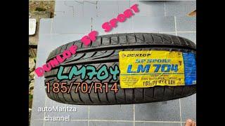 185/70/R14 Dunlop sport LM704 ban mobil - unboxing car tyre