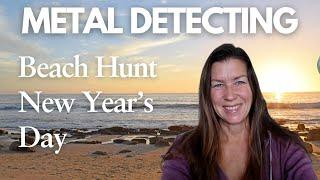 Metal Detecting Beach Hunt, New Year's Day | Is There Anything That Is Not a Pull Tab?