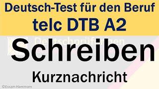 DTB A2 | Deutsch-Test für den Beruf A2 | Schreiben | Eine Antwort auf eine Kurznachricht schreiben