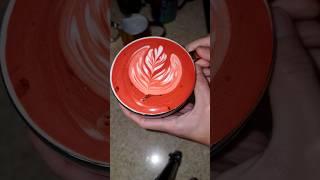 red coffee for a friend ️ #shorts #coffee #latteart #youtubeshorts