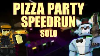 Solo PIZZA PARTY SPEEDRUN with GOLDEN SCOUT | TOWER DEFENSE SIMULATOR