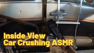 Crushing Cars and Vans, Inside view ASMR