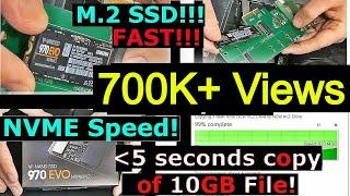 Upgrade to M.2 SSD on ANY Desktop PC. PCIe 4x Adapter install and Testing, Samsung 970 Evo