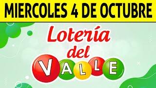 Resultados Lotería del VALLE del Miércoles 4 de Octubre de 2023 | PREMIO MAYOR 