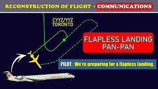 FLAPS FAILURE on final and FLAPLESS landing | Air Canada Jazz CRJ-900 | Toronto Pearson airport