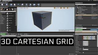 Unreal Engine Experiments | 3D Cartesian Grid