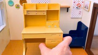 Mini DESK installation  Mini bedroom ⭐️ ASMR ⭐️ Re-ment collection