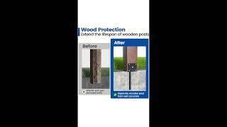 U Shape Fence Post Holder Ground Spike Post Anchor Metal Black Powder Coated 6 Inches x 6 Inches
