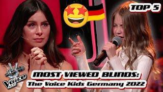 TOP 5 | MOST VIEWED Blind Auditions of 2022 (so far): Germany  | The Voice Kids