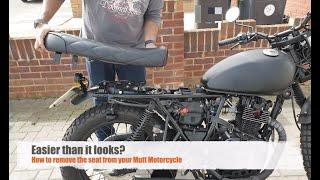 How to remove the seat from a Mutt Motorcycle