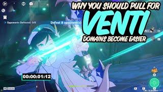 Why you should pull for venti ? Makes Domains Easier - Genshin Impact
