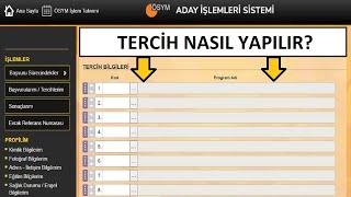 YKS TERCİHİ NASIL YAPILIR? (GÖRÜNTÜLÜ ANLATIM) : BÖLÜM KODU BULMA- TERCİHLERİ SİSTEME GİRME