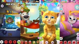 My Talking Tom 2 Vs My Talking Angela 2 Vs My Talking Hank 2 Vs My Talking Ginger 2 Vs Tom Gold Run2