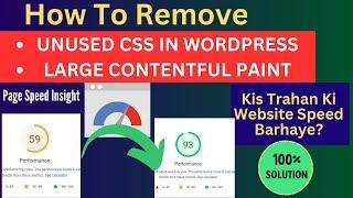 Remove CONTENTFUL PAINT And Unused CSS In WordPress And Increase Website Speed | Earn 3x More