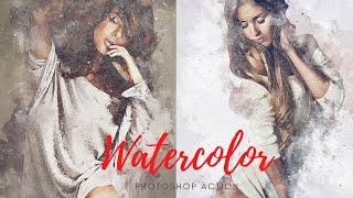 Watercolor Photoshop Action | Amazing Artistic Photoshop Actions Bundle | Artixty