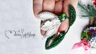  How to make a brooch "Snowdrop" (master class)