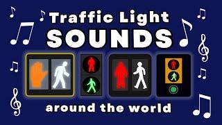 Pedestrian traffic light SOUNDS around the world #SFX