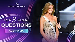 72nd MISS UNIVERSE - Australia's Final Question | Miss Universe