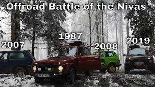 4 Lada Niva in Mud Snow Offroad | Лада Нива в грязи, снегу, бездорожье